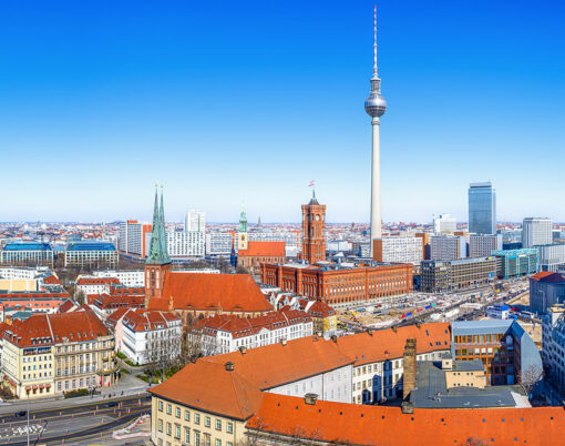 panoramic view at the city center of berlin, germany