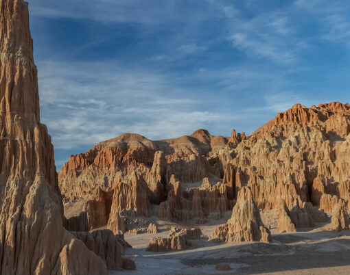 Spectacular view of the volcanic clay formations at Cathedral Gorge State Park in Nevada, USA.