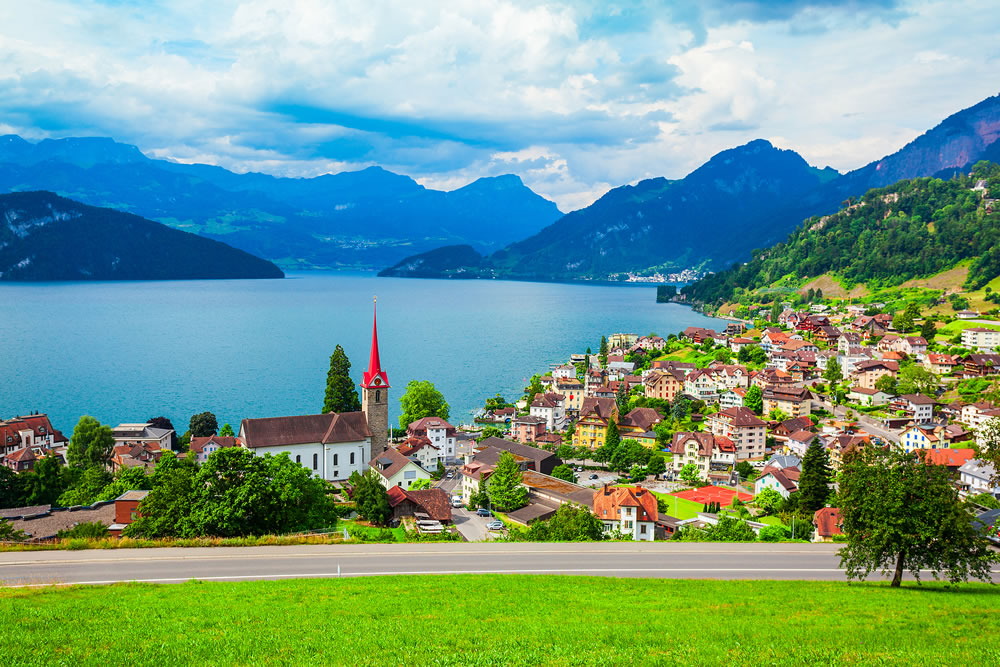Weggis is a town on the northern shore of Lake Lucerne in the canton of Luzern in Switzerland