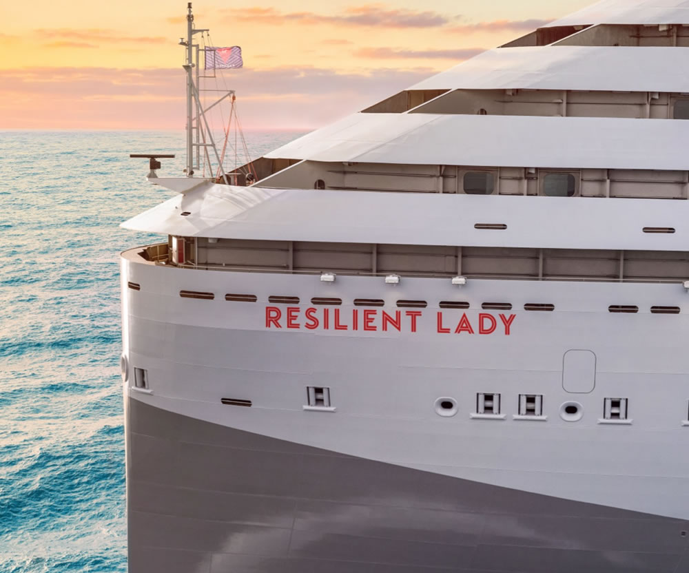Resilient Lady, the newest Ladyship in Virgin Voyages’ four-ship fleet