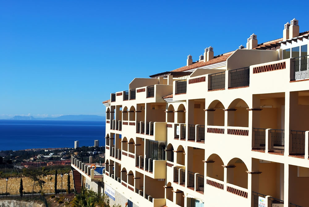 Apartment block with views over the Mediterranean sea Sitio de Calahonda Costa del Sol Malaga Province Andalusia 