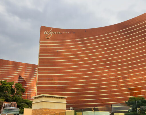 Wynn and Encore Las Vegas hotels on Strip in Las Vegas, Nevada, USA