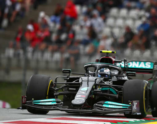 Valtteri Bottas of Mercedes AMG F1 Team on track during free practice of Formula 1 Gran Prix 2021 of Austria