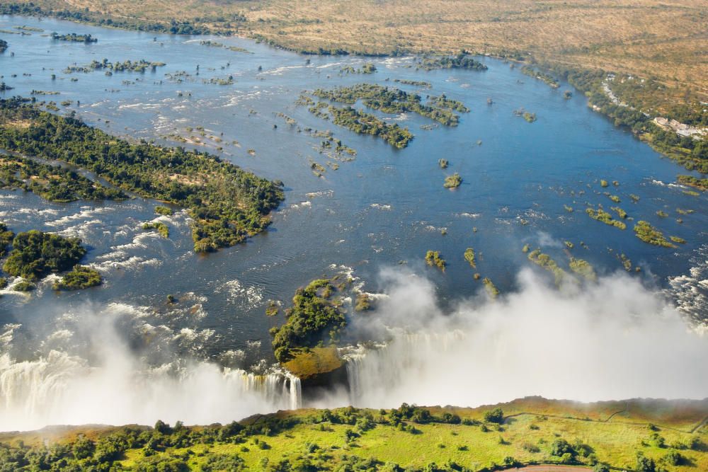 Zambezi river and Victoria Falls
