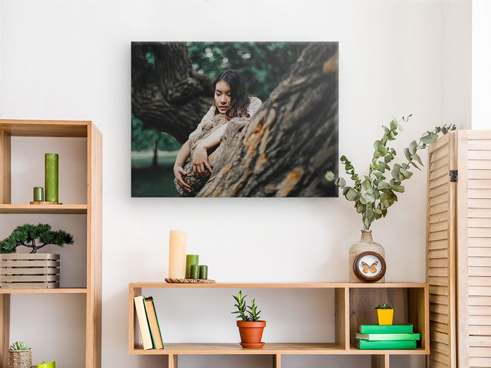 canvas print on wall