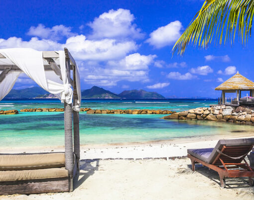 relaxing holidays in Seychelles islands. La Digue