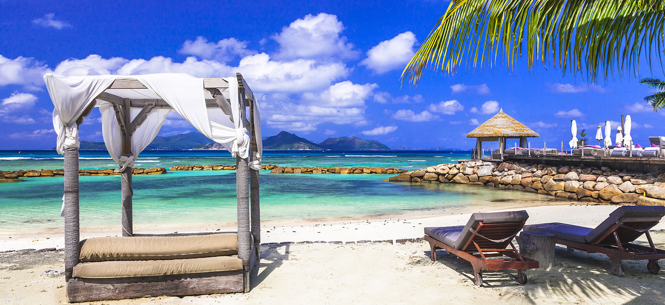 relaxing holidays in Seychelles islands. La Digue