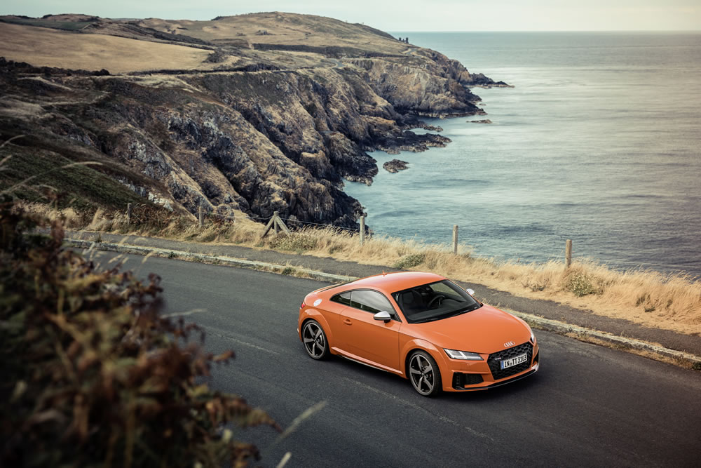Audi TTS Coupe on road