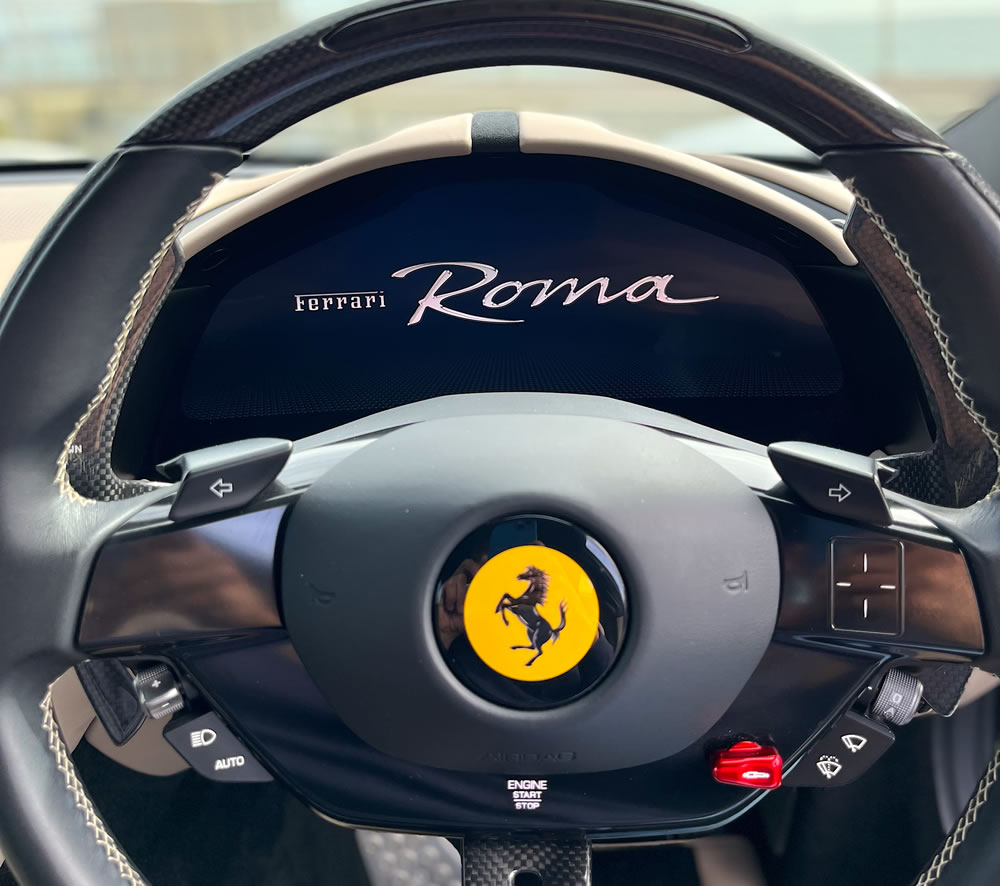 Ferrari Roma steering wheel