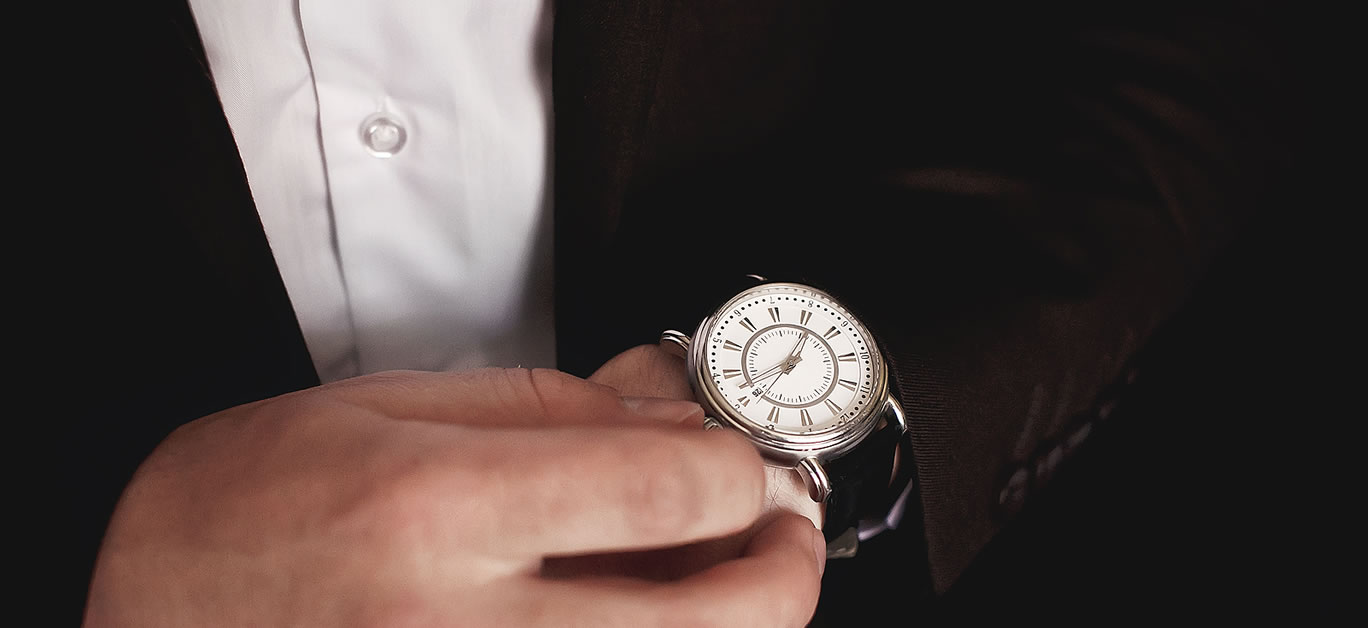 close up of an expensive elegant watch in hand.