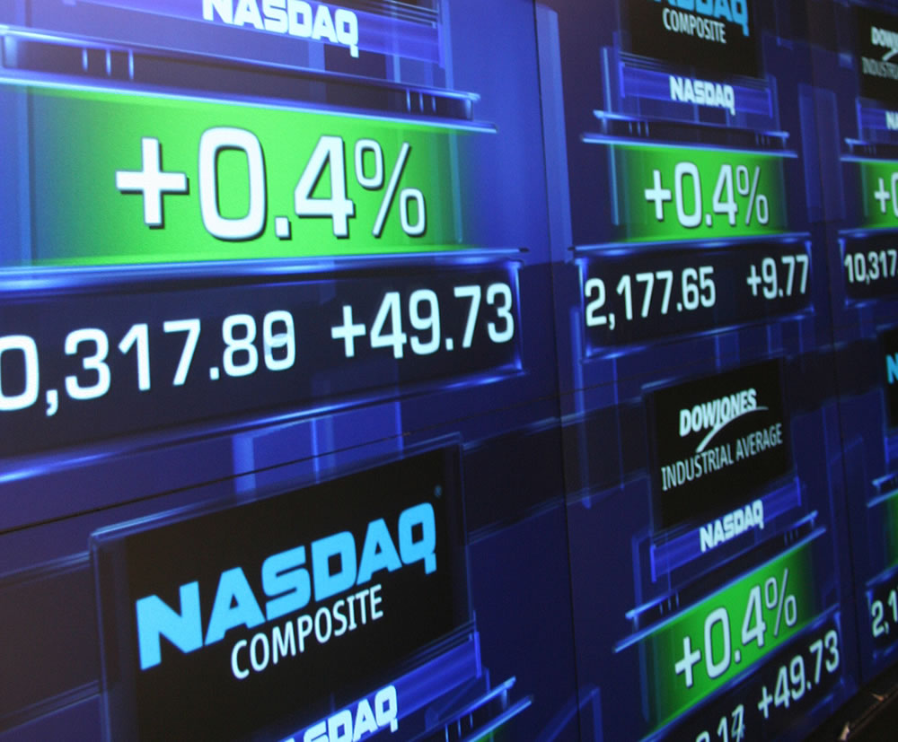 A picture of stocks trading on NASDAQ