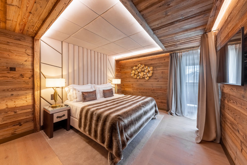 ultima courchevel chalet bedroom