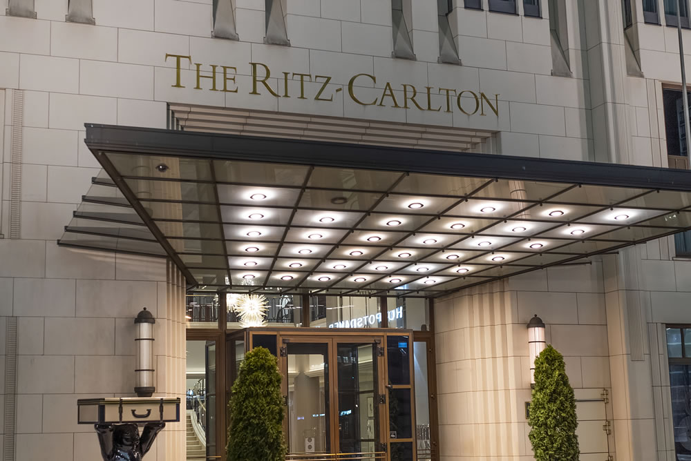 Famous Ritz Carlton Hotel in Berlin - BERLIN, GERMANY - MARCH 11, 2021