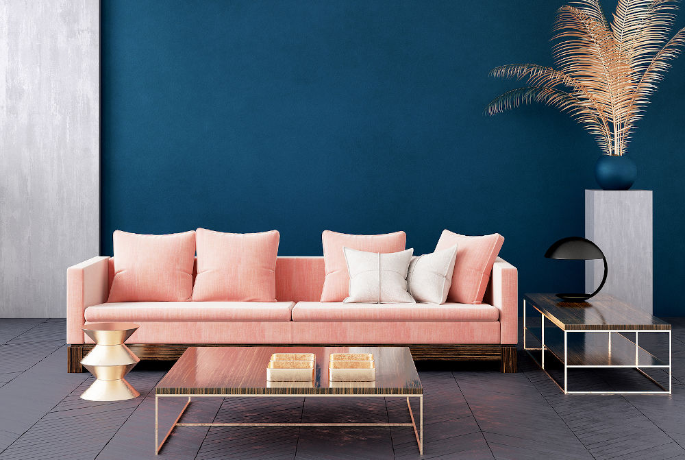 pink sofa 