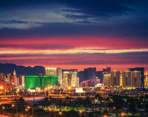 City of Las Vegas Skyline at Scenic Dusk