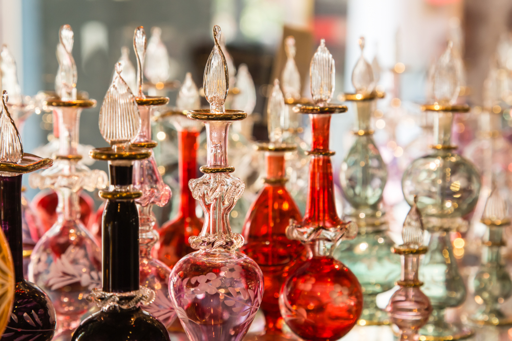 beautiful perfume bottles in Egypt