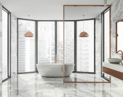 Modern Bathroom interior in new luxury home