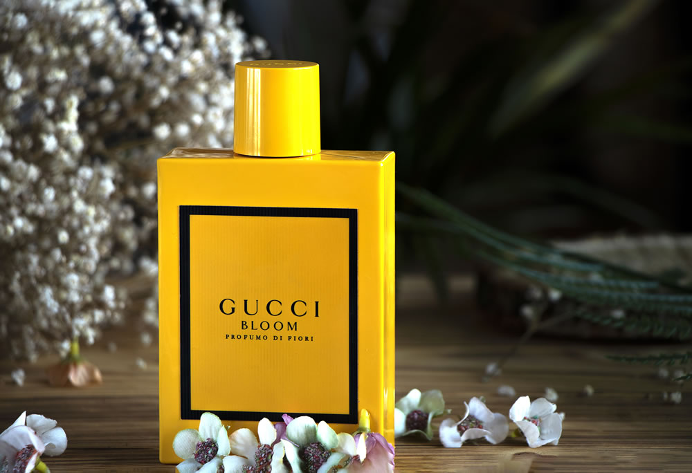 Perfume bottle of Gucci BLOOM.