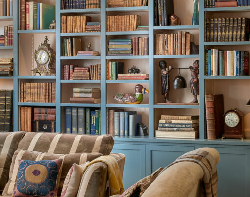 Rich tones book shelves