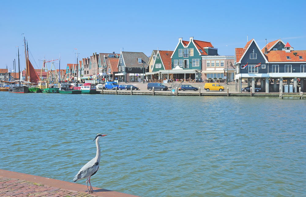 Harbor of Edam-Volendam at Ijsselmeer in Holland,Netherlands