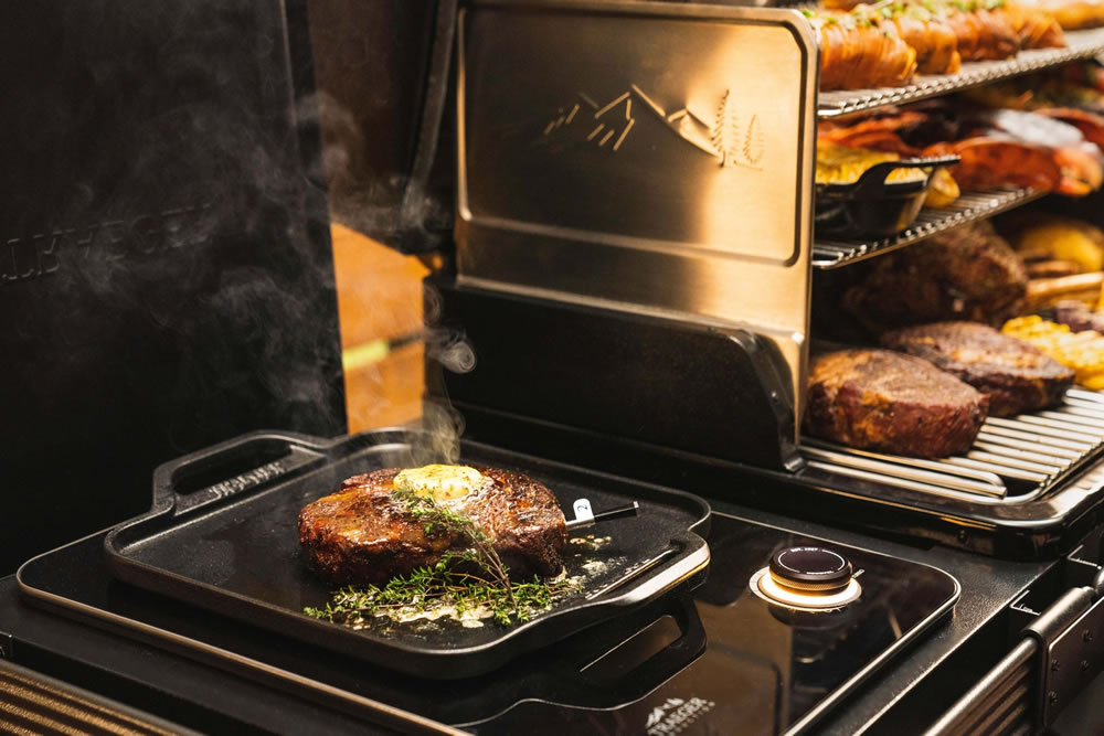 Traeger Timberline cooking meat