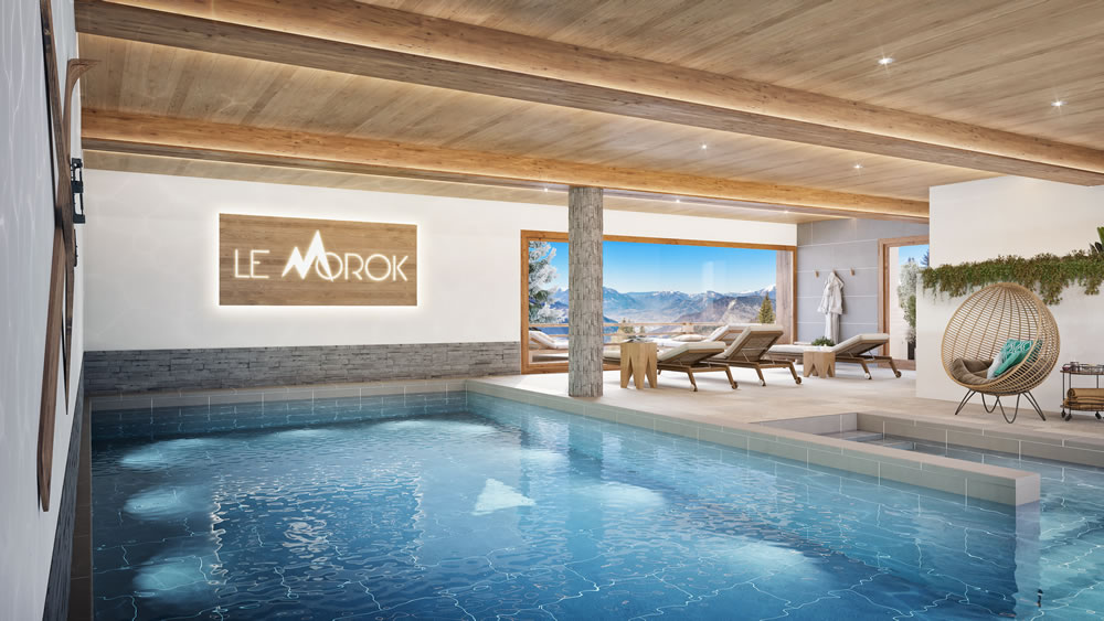 luxury ski resort swimming pool