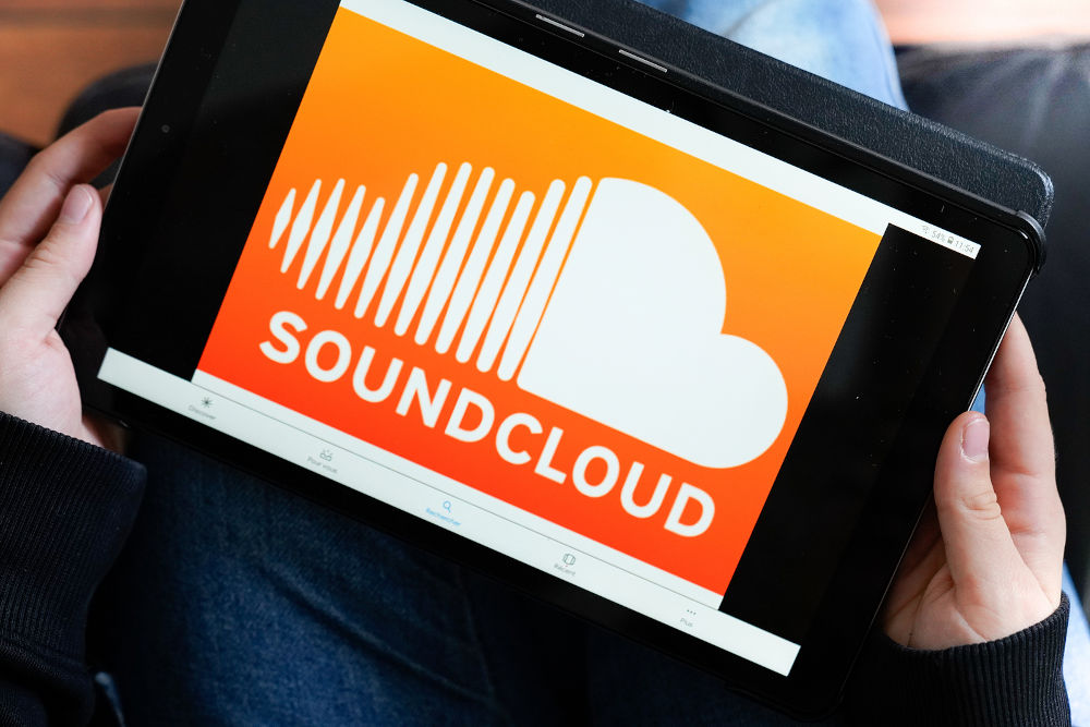 soundcloud sign logo screen tablet Music streaming app Streaming music Internet