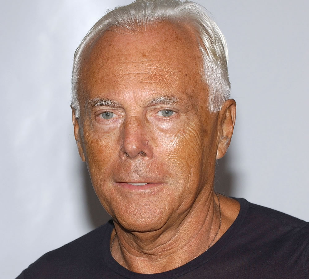 Giorgio Armani arrives for the Rodeo Drive Walk Of Style Award on September 09, 2003 in Beverly Hills, CA