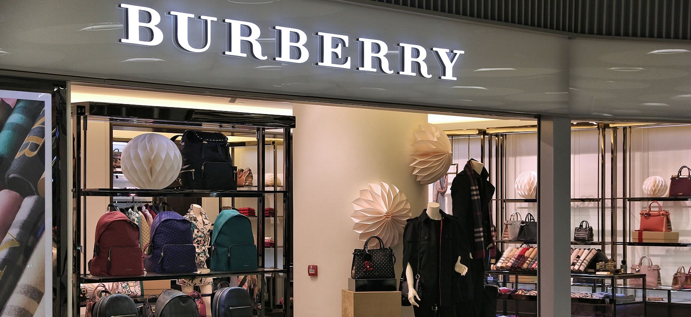 Burberry fashion shop at Madrid Airport in Spain