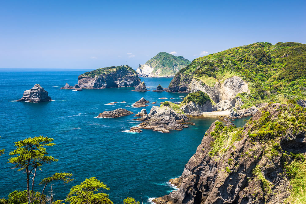 Natural coastal landscape of Izu Peninsula, Shizuoka, Japan.
