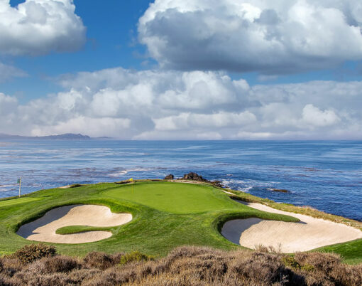A view of Pebble Beach golf course, Hole 7, Monterey, California, USA