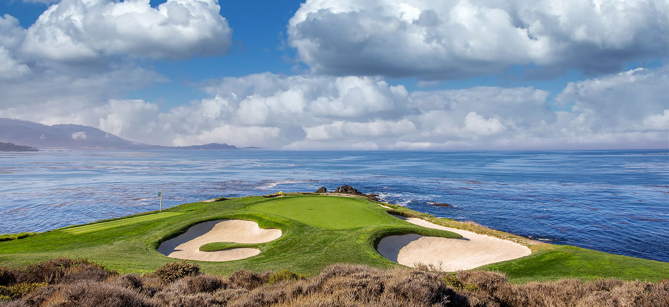A view of Pebble Beach golf course, Hole 7, Monterey, California, USA
