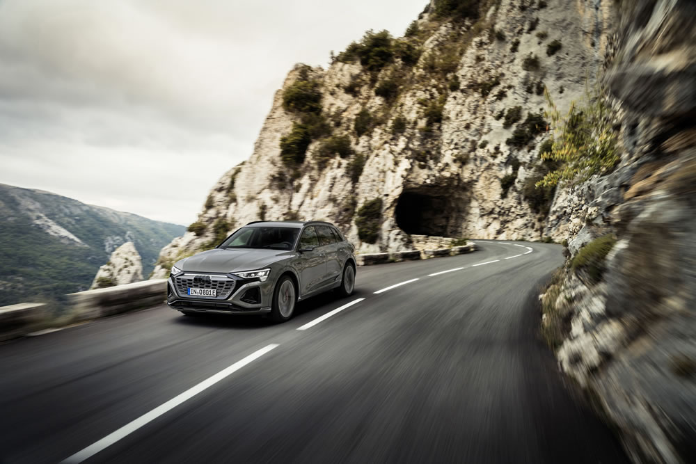 Audi Q8 e-tron on road