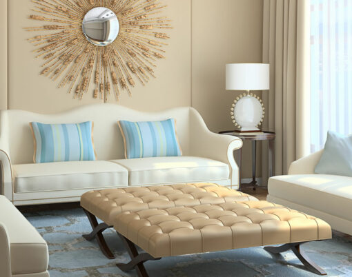 Modern living-room interior. Classic style. 3d render.