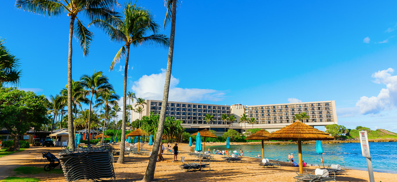 Turtle Bay Resort with unidentified people on Oahu