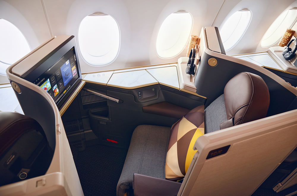 Etihad Airways business class seating