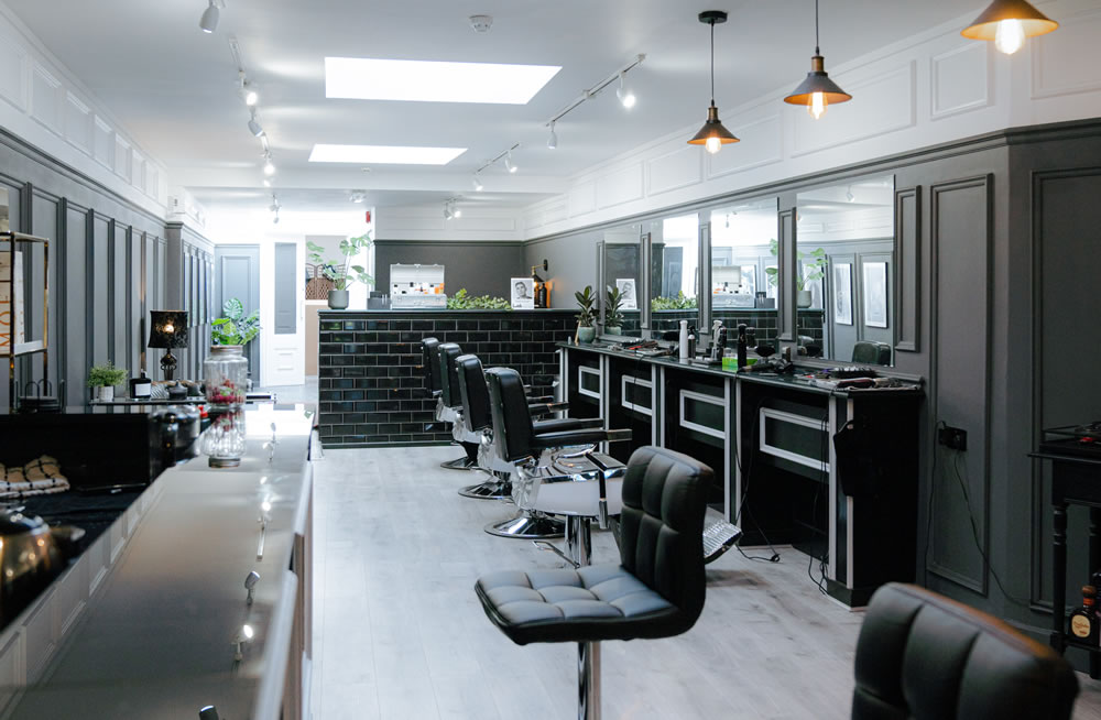 West and Hunter barbershop interior