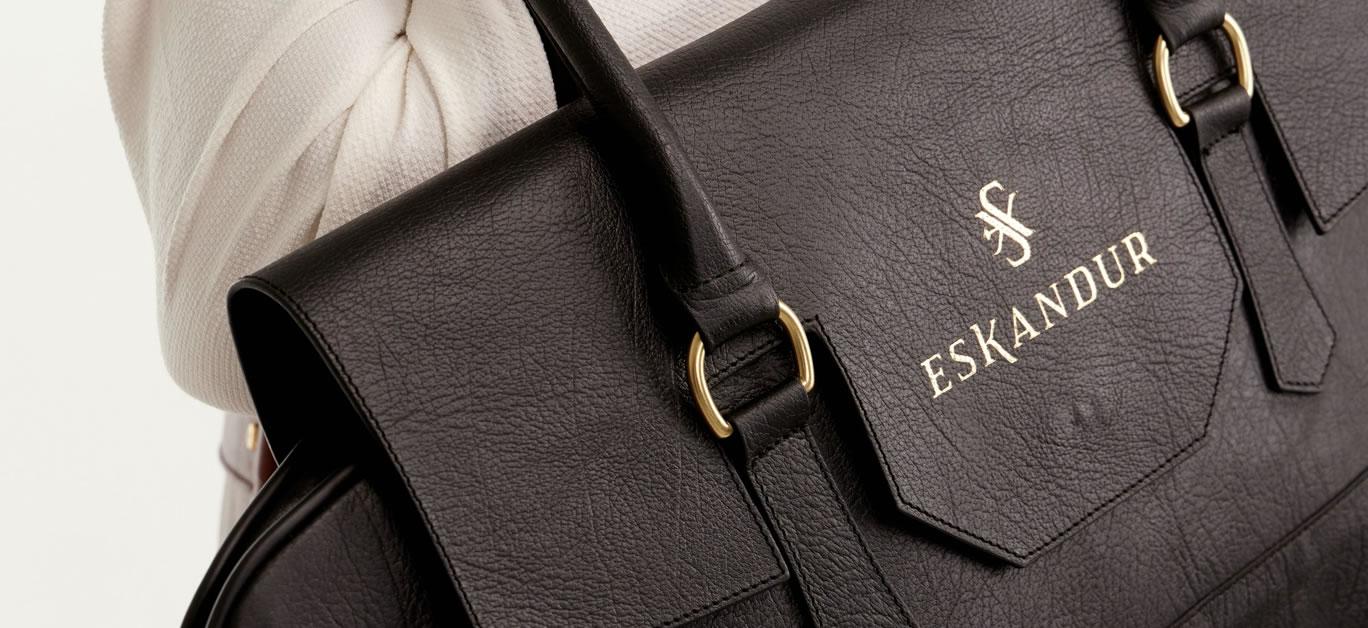 Eskandur Premium Luxury Leather Garment Bag