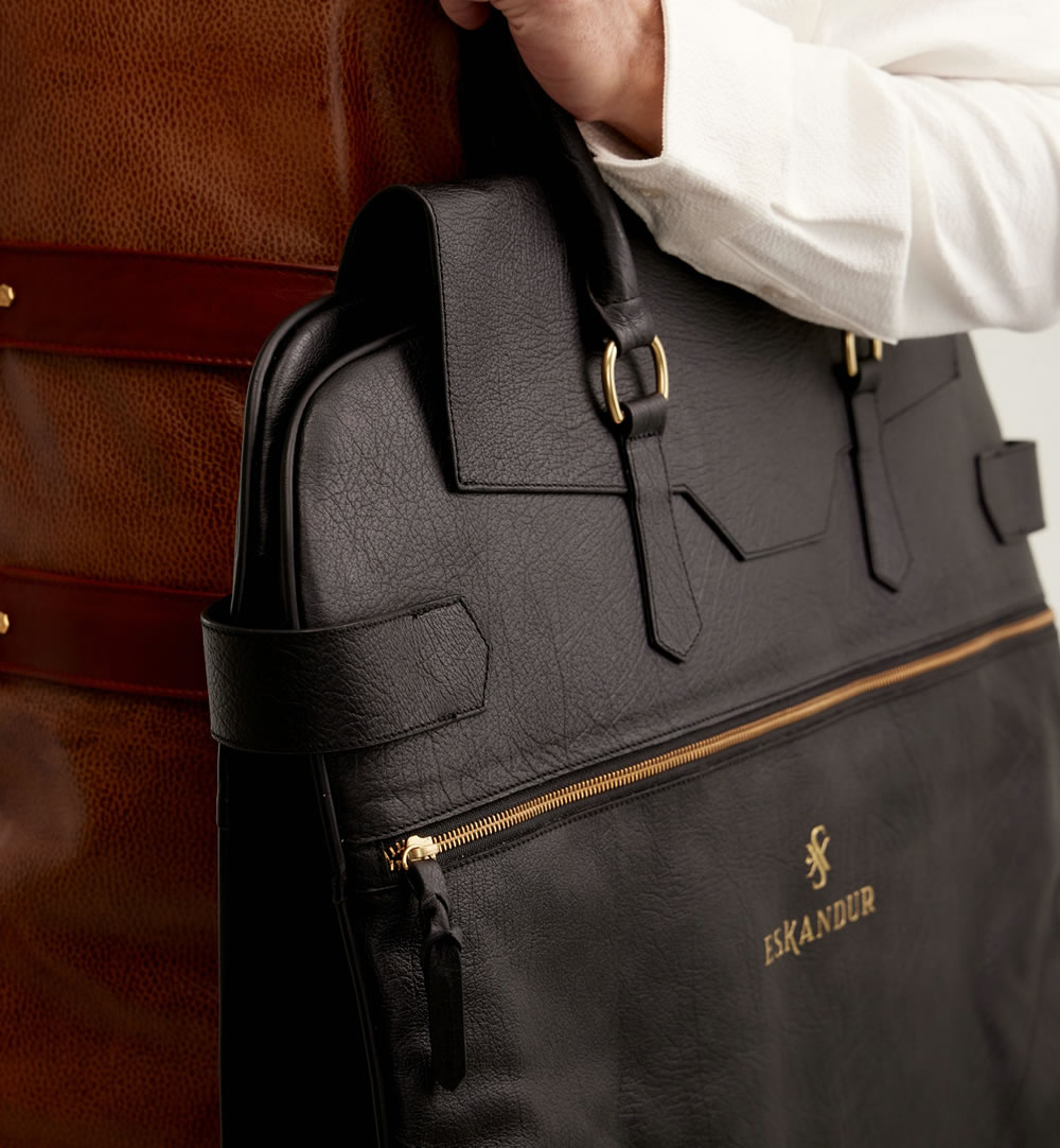 Eskandur's Premium Luxury Leather Garment Bag