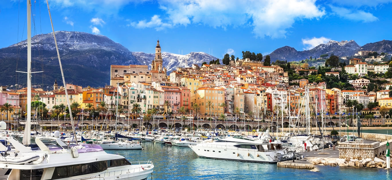 Menton - beautiful town in south of France