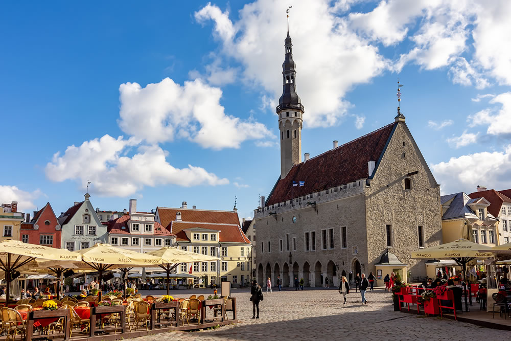 City Hall on Market square in center of Tallinn