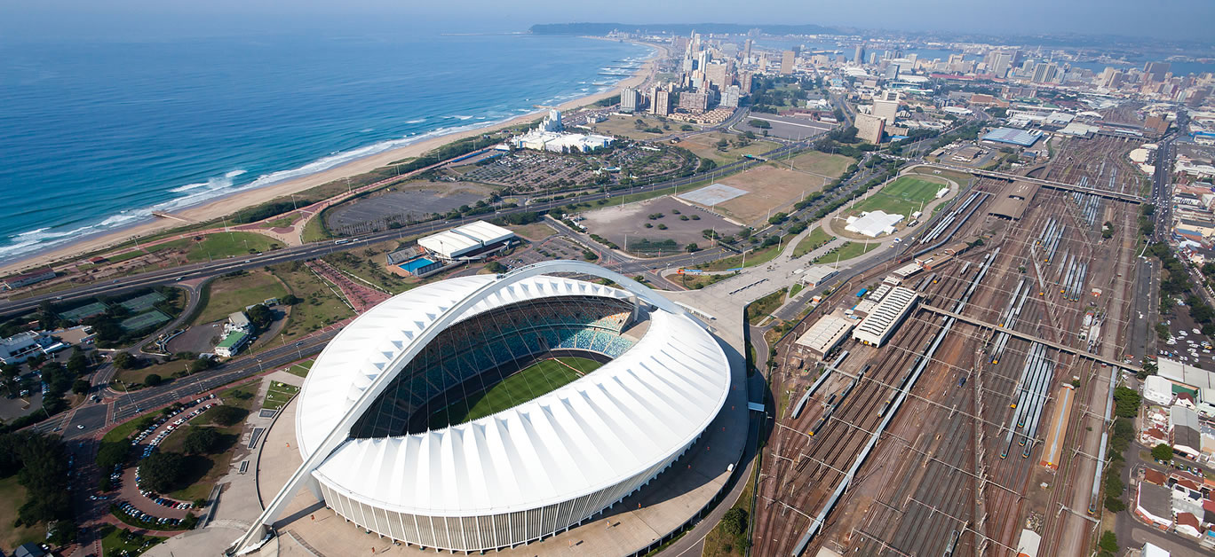aerial view of durban city, south africa