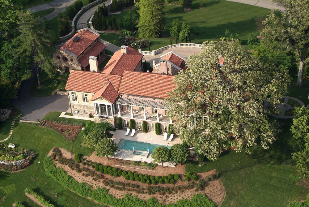 Villa dei Fiori from above