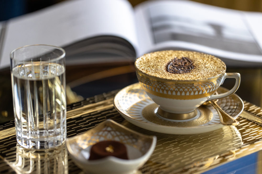 gold cappuccino at burj al arab
