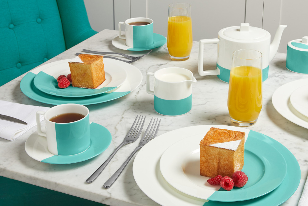 Tiffany Blue Box Cafe dish - Baked all butter croissant Box Photographed by The Studio on 10th January 2020