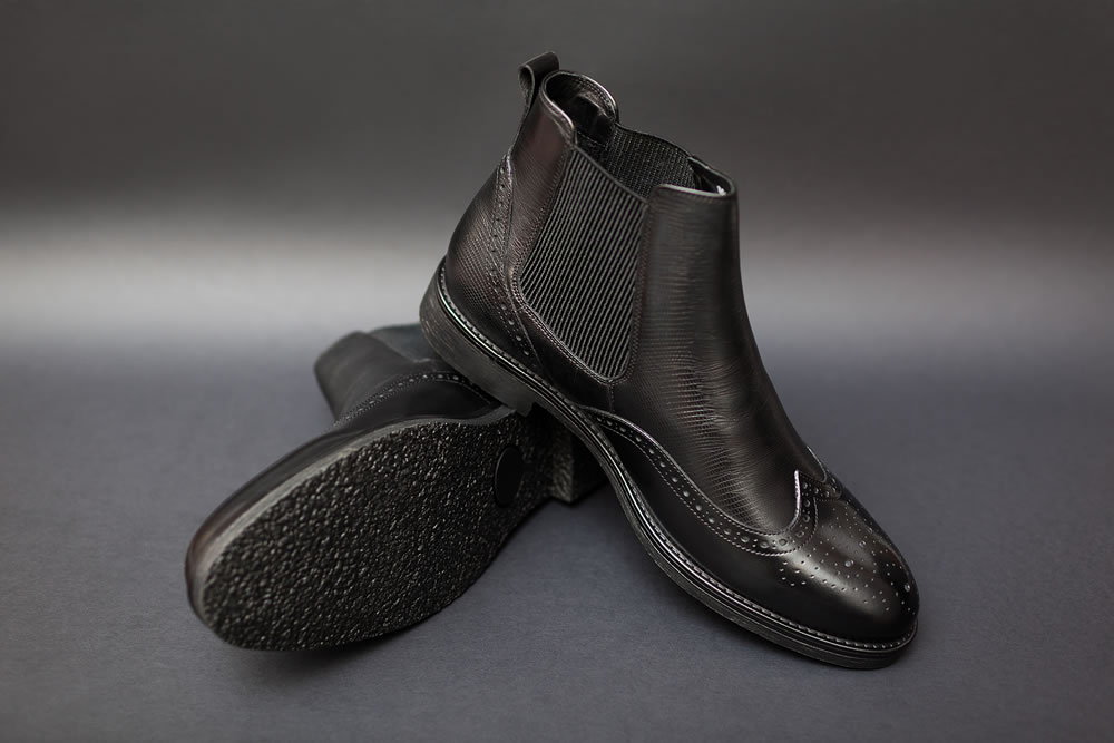 Shoes, chelsea leather boots for men