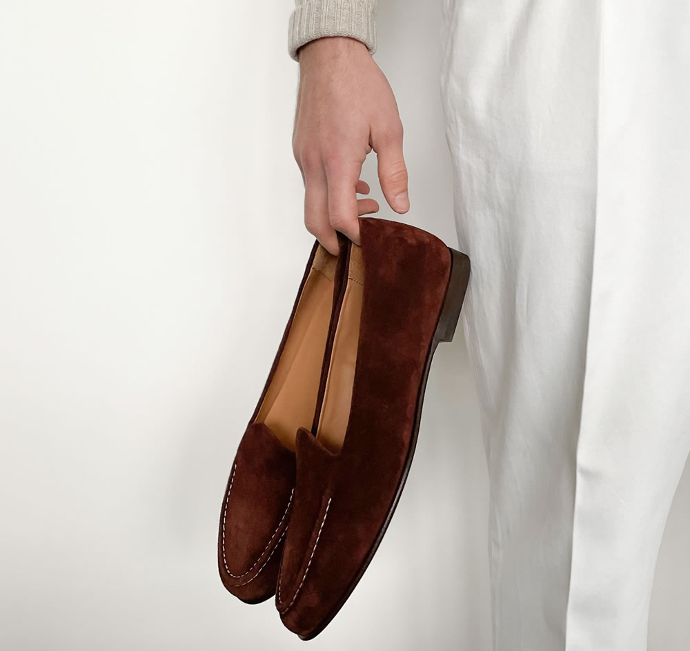 Alessandro Gasparini luxury loafers brown