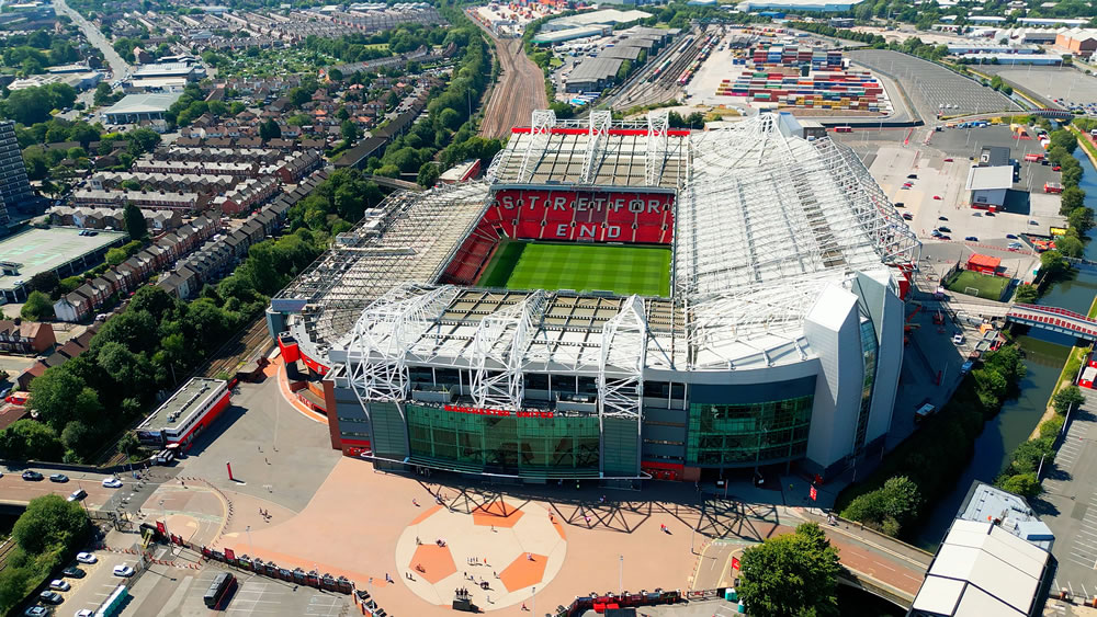 Old Trafford soccer football stadium of Manchester United