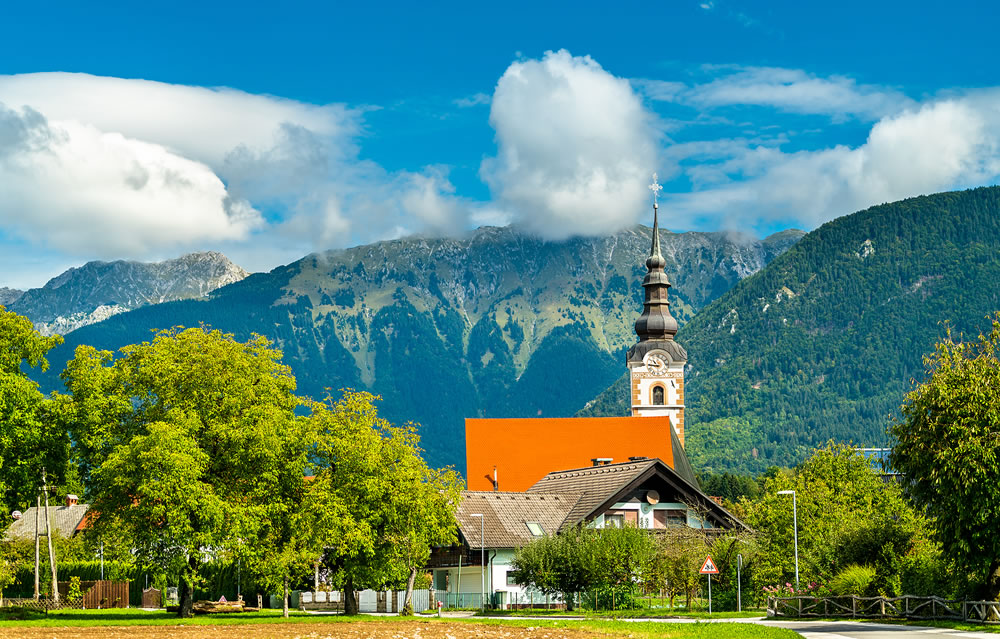 St. Andrew Church in Mosnje village - Radovljica, Slovenia
