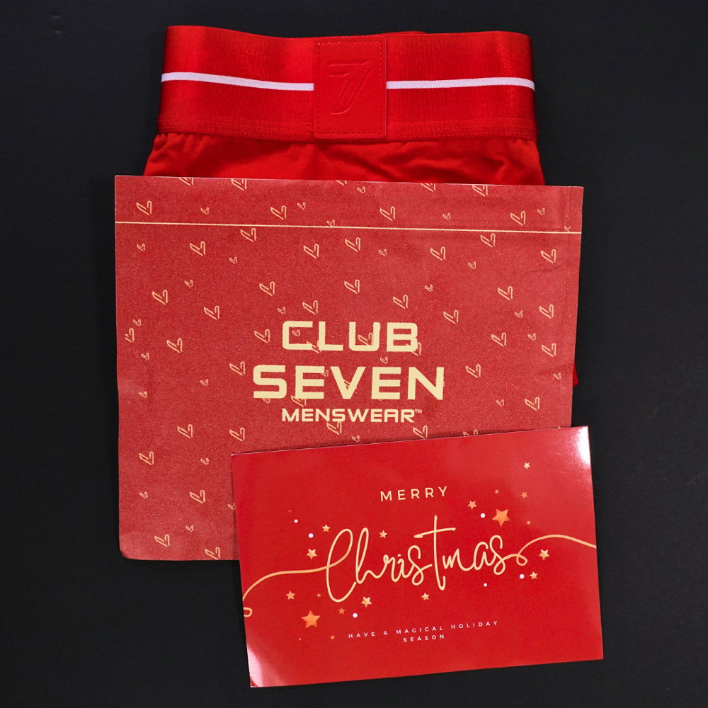 Club Seven underwear christmas packaging